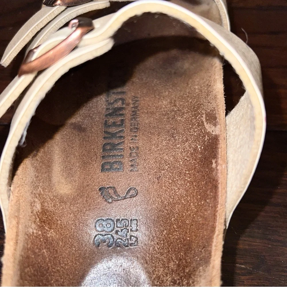 Birkenstock Style Beige Double Strap Sandals